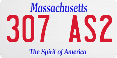 MA license plate 307AS2
