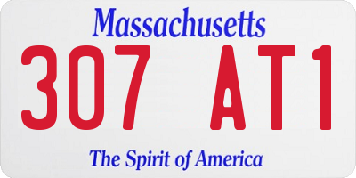 MA license plate 307AT1