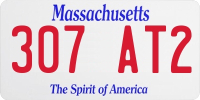 MA license plate 307AT2