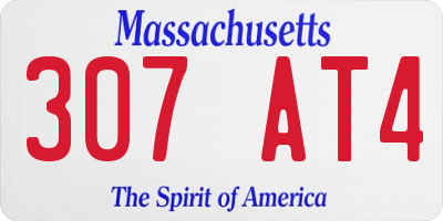 MA license plate 307AT4