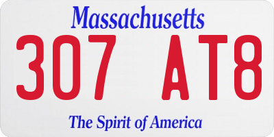 MA license plate 307AT8