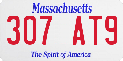 MA license plate 307AT9