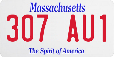 MA license plate 307AU1