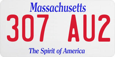 MA license plate 307AU2