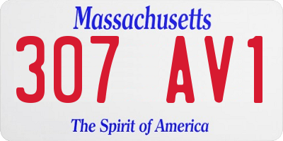 MA license plate 307AV1