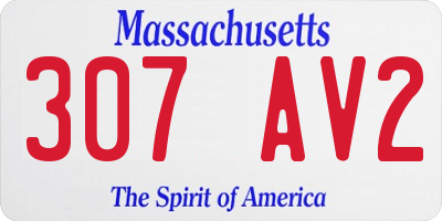 MA license plate 307AV2