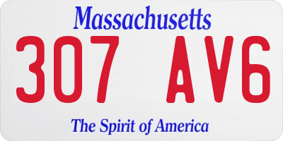 MA license plate 307AV6