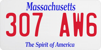 MA license plate 307AW6