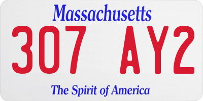 MA license plate 307AY2