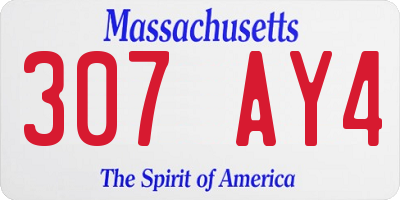 MA license plate 307AY4
