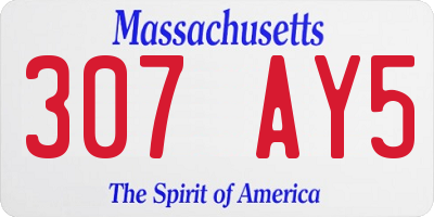 MA license plate 307AY5