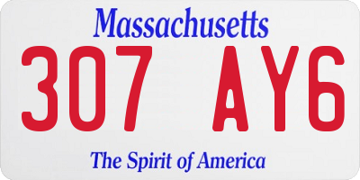 MA license plate 307AY6