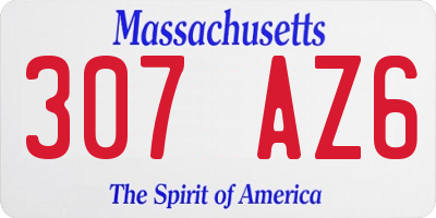 MA license plate 307AZ6