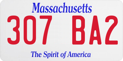 MA license plate 307BA2