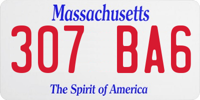 MA license plate 307BA6