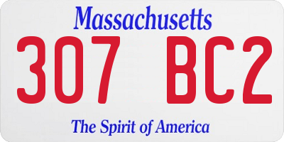 MA license plate 307BC2