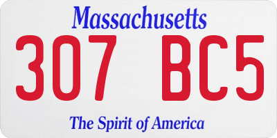 MA license plate 307BC5