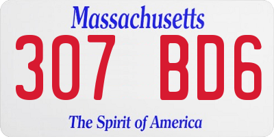 MA license plate 307BD6