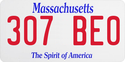 MA license plate 307BE0