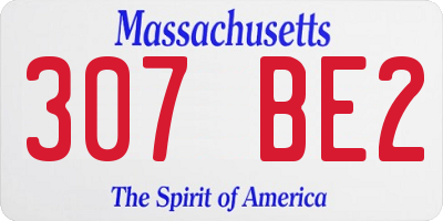 MA license plate 307BE2