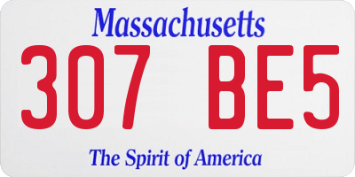 MA license plate 307BE5