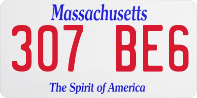 MA license plate 307BE6