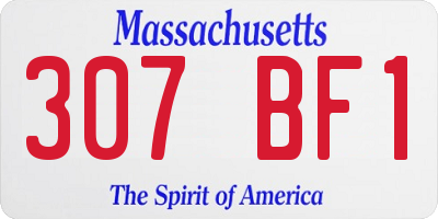 MA license plate 307BF1