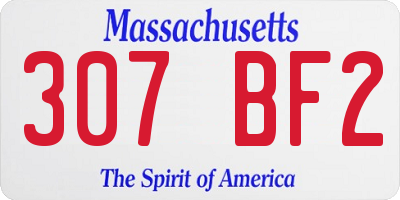 MA license plate 307BF2