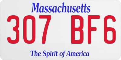 MA license plate 307BF6