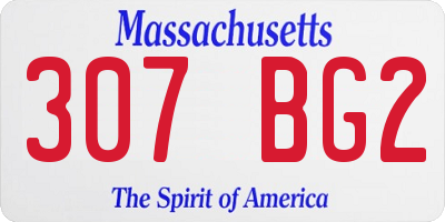 MA license plate 307BG2