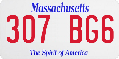 MA license plate 307BG6