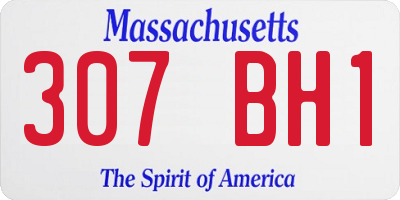 MA license plate 307BH1