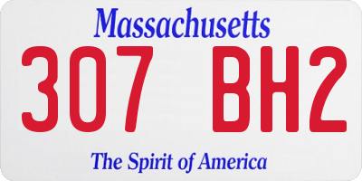 MA license plate 307BH2