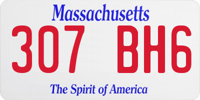 MA license plate 307BH6