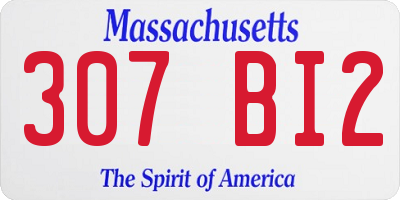 MA license plate 307BI2
