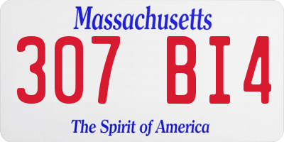 MA license plate 307BI4