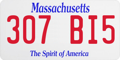 MA license plate 307BI5