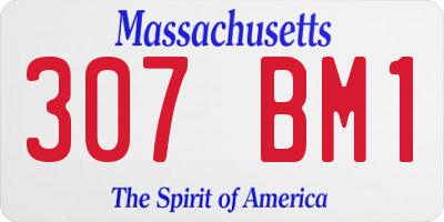 MA license plate 307BM1
