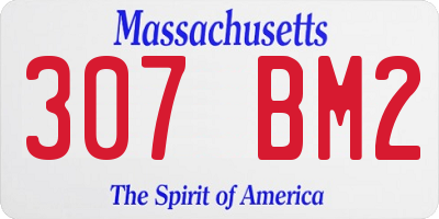 MA license plate 307BM2