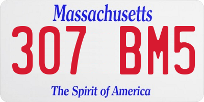 MA license plate 307BM5