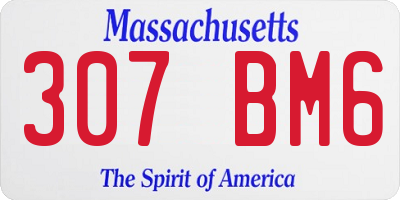 MA license plate 307BM6