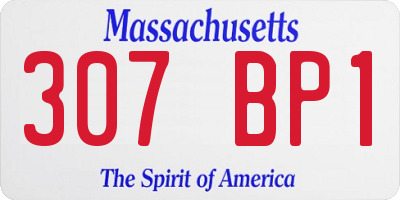 MA license plate 307BP1