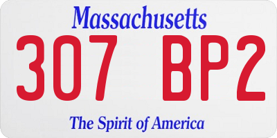 MA license plate 307BP2