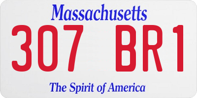 MA license plate 307BR1