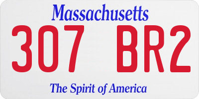 MA license plate 307BR2