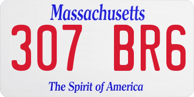 MA license plate 307BR6