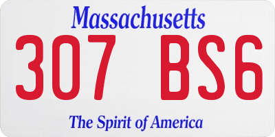 MA license plate 307BS6