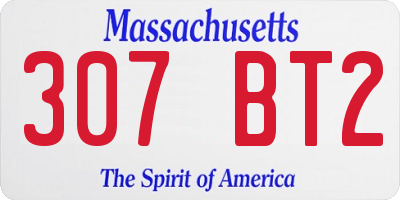 MA license plate 307BT2
