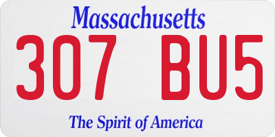 MA license plate 307BU5