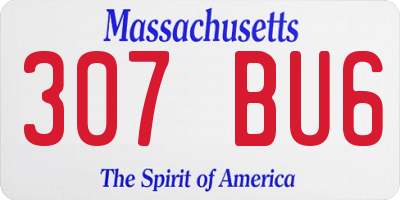 MA license plate 307BU6